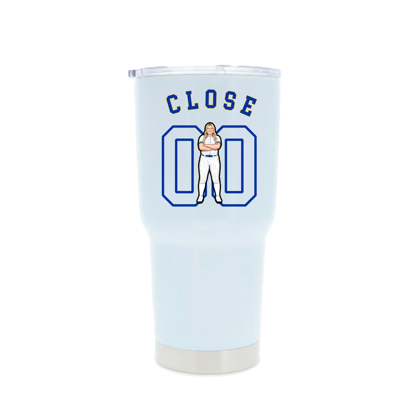 30oz Stainless Steel Tumbler — Shirsey Arch in White