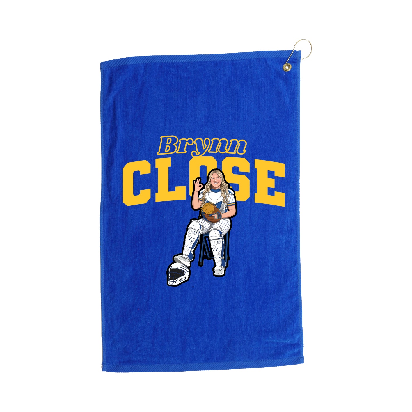 Golf Towel — Name Arch in Royal