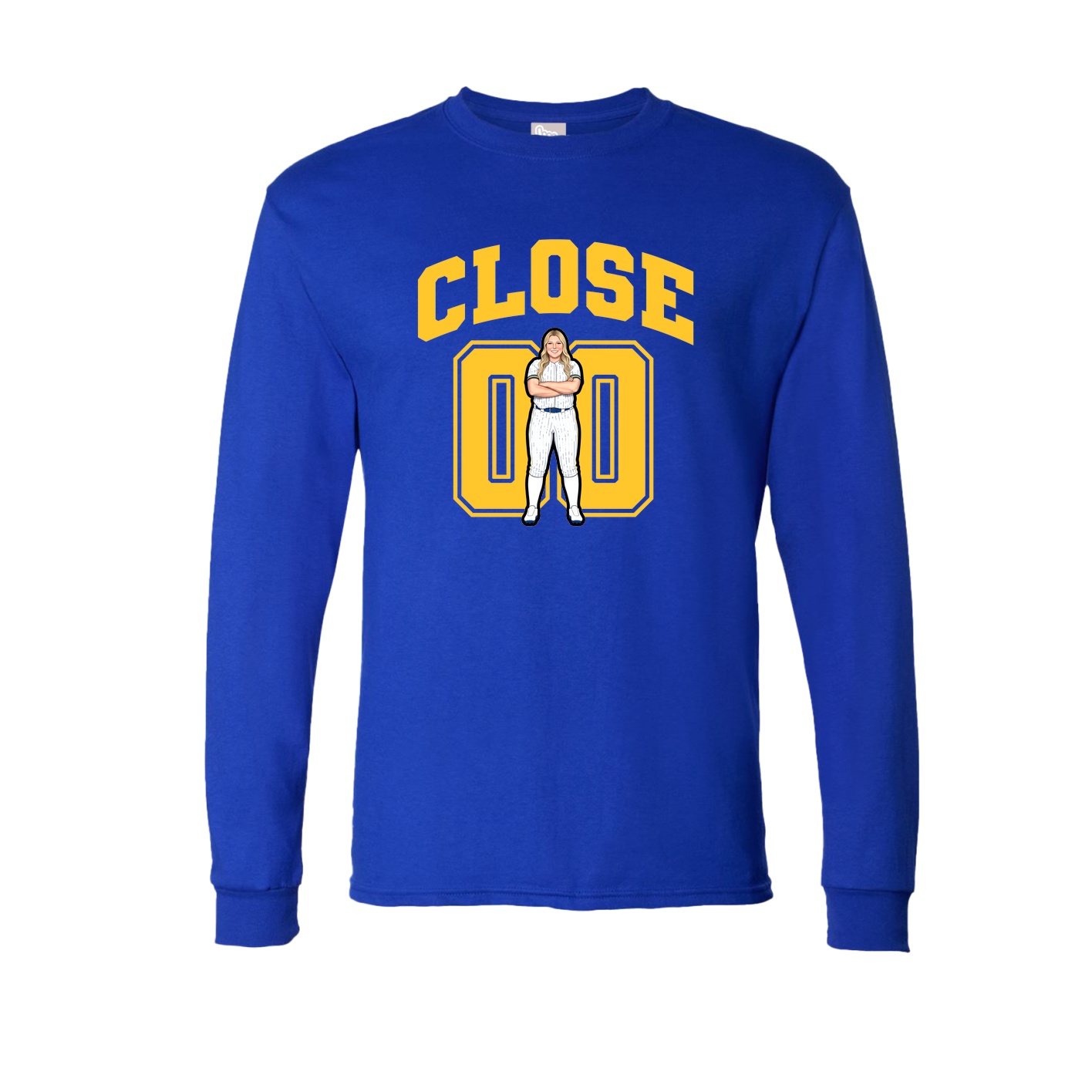 Long Sleeve Tee — Number in Royal