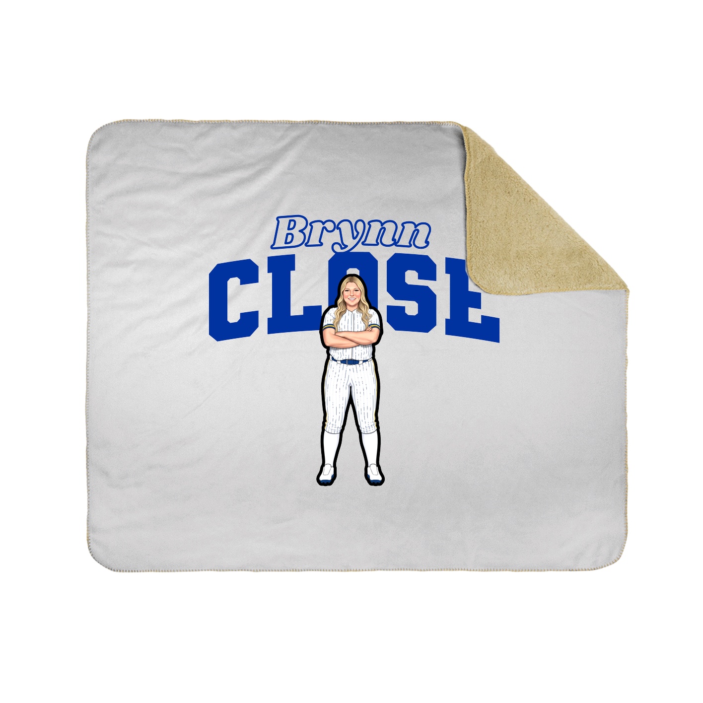 Throw Blanket — Name Arch in White