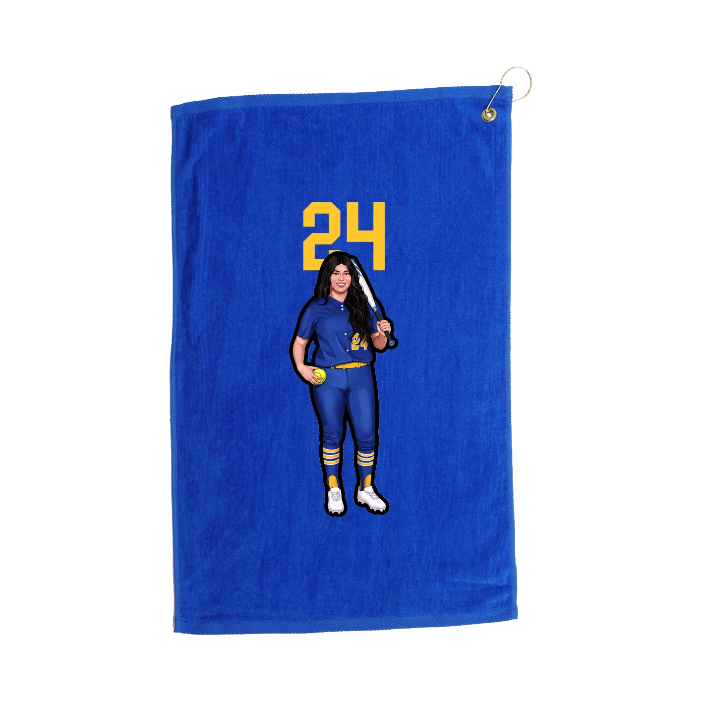 Golf Towel — Number Top in Royal