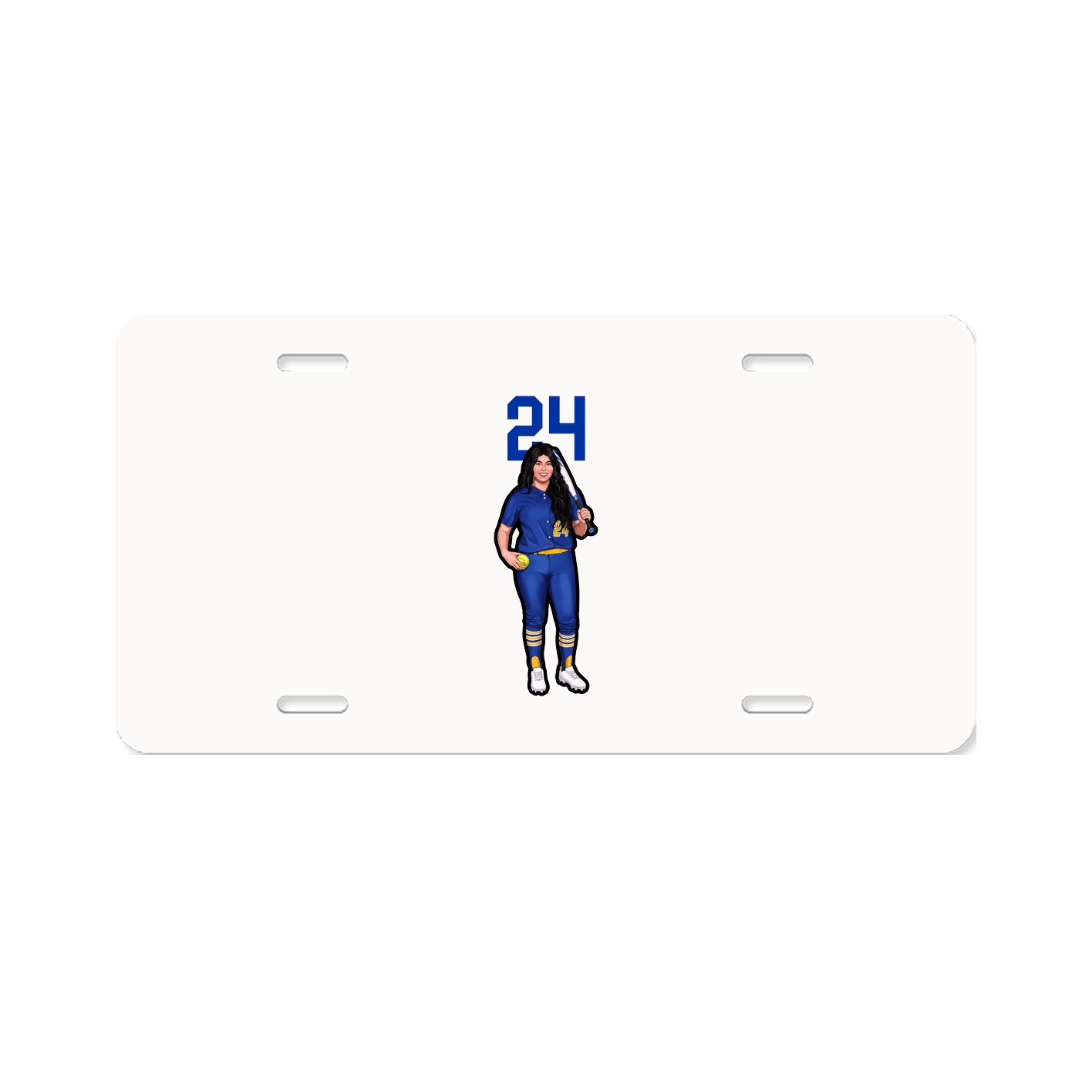 License Plate — Number Top in Classic