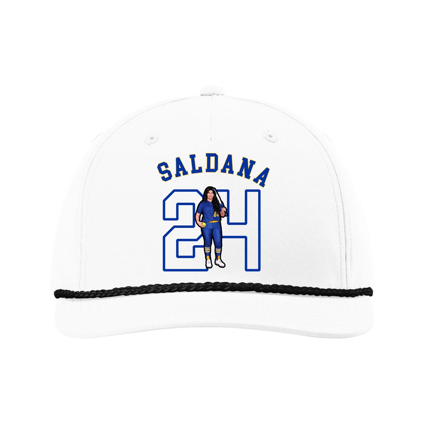 Five-Panel Classic Rope Cap — Shirsey Arch in White