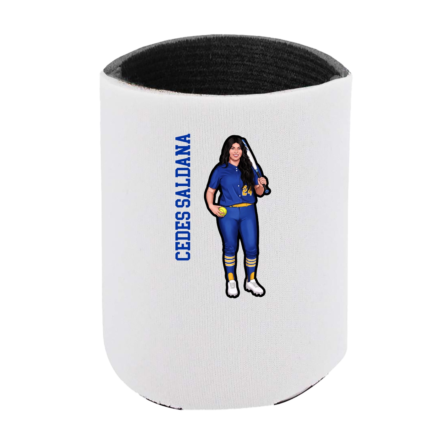 Can Holder — Name Vertical in White