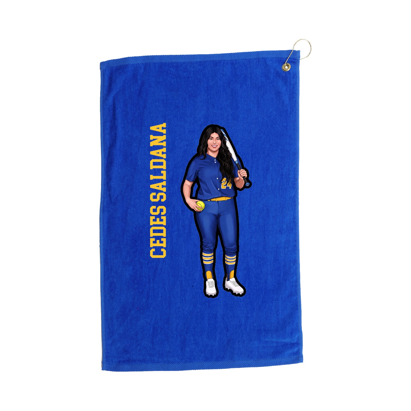 Golf Towel — Name Vertical in Royal