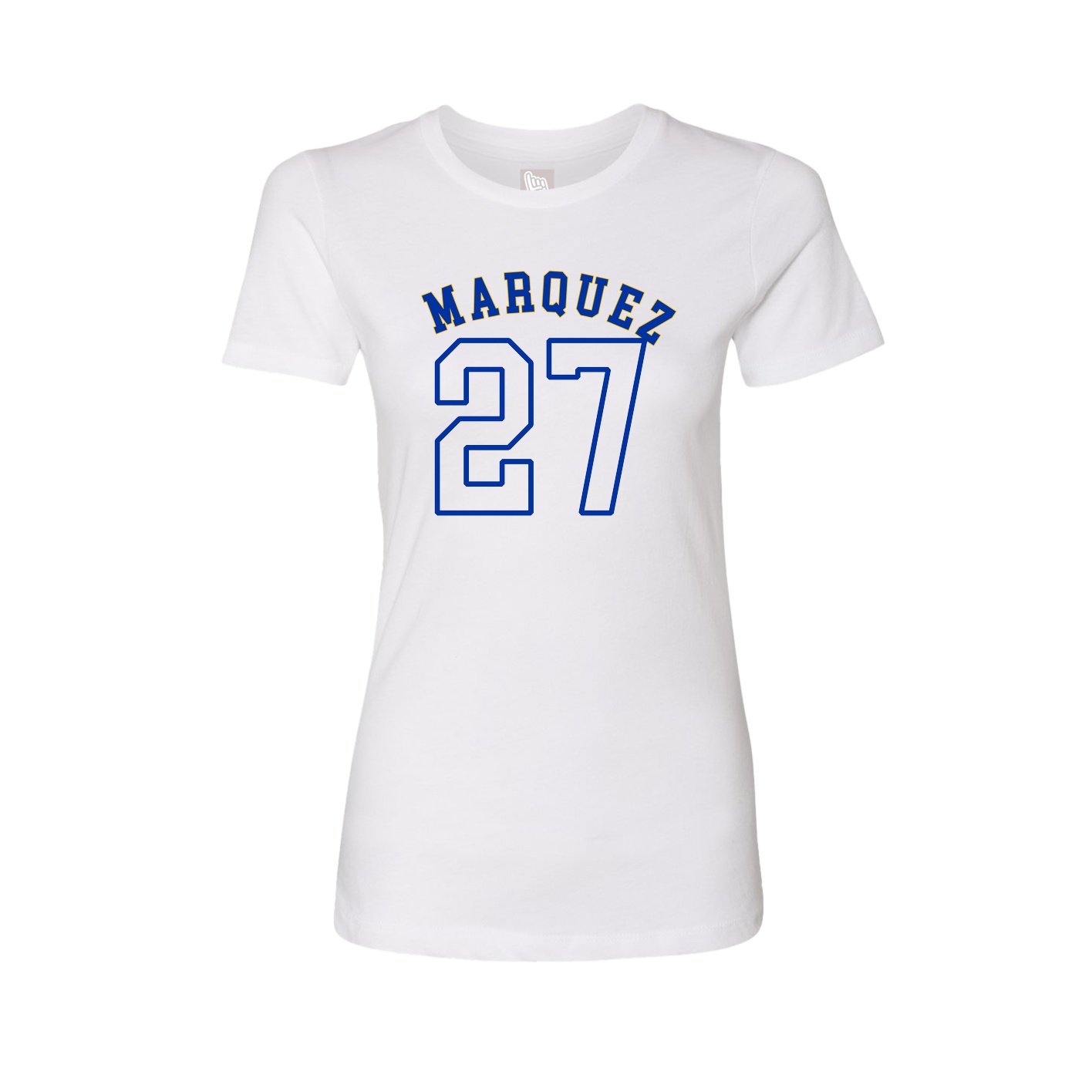 Fitted Women's Tee — Shirsey Arch in White