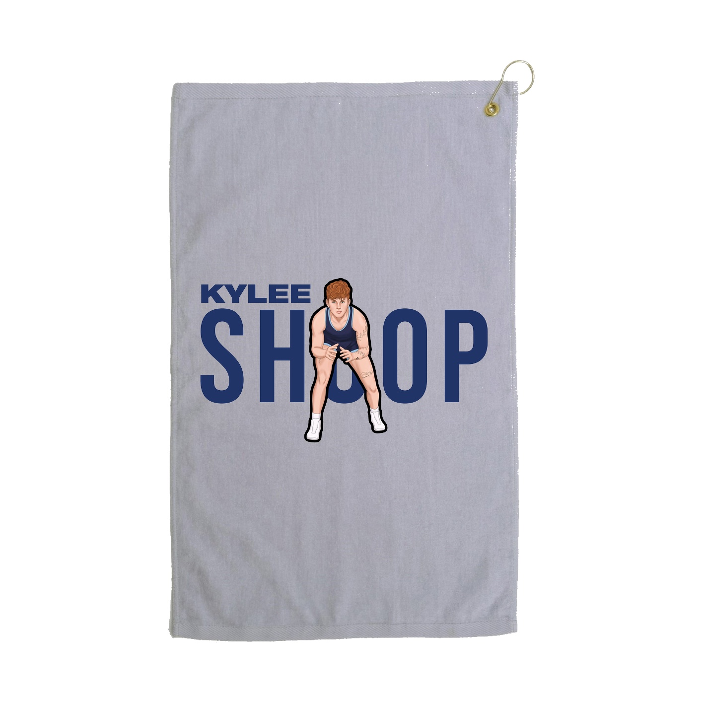 Golf Towel — Player Name in Grey
