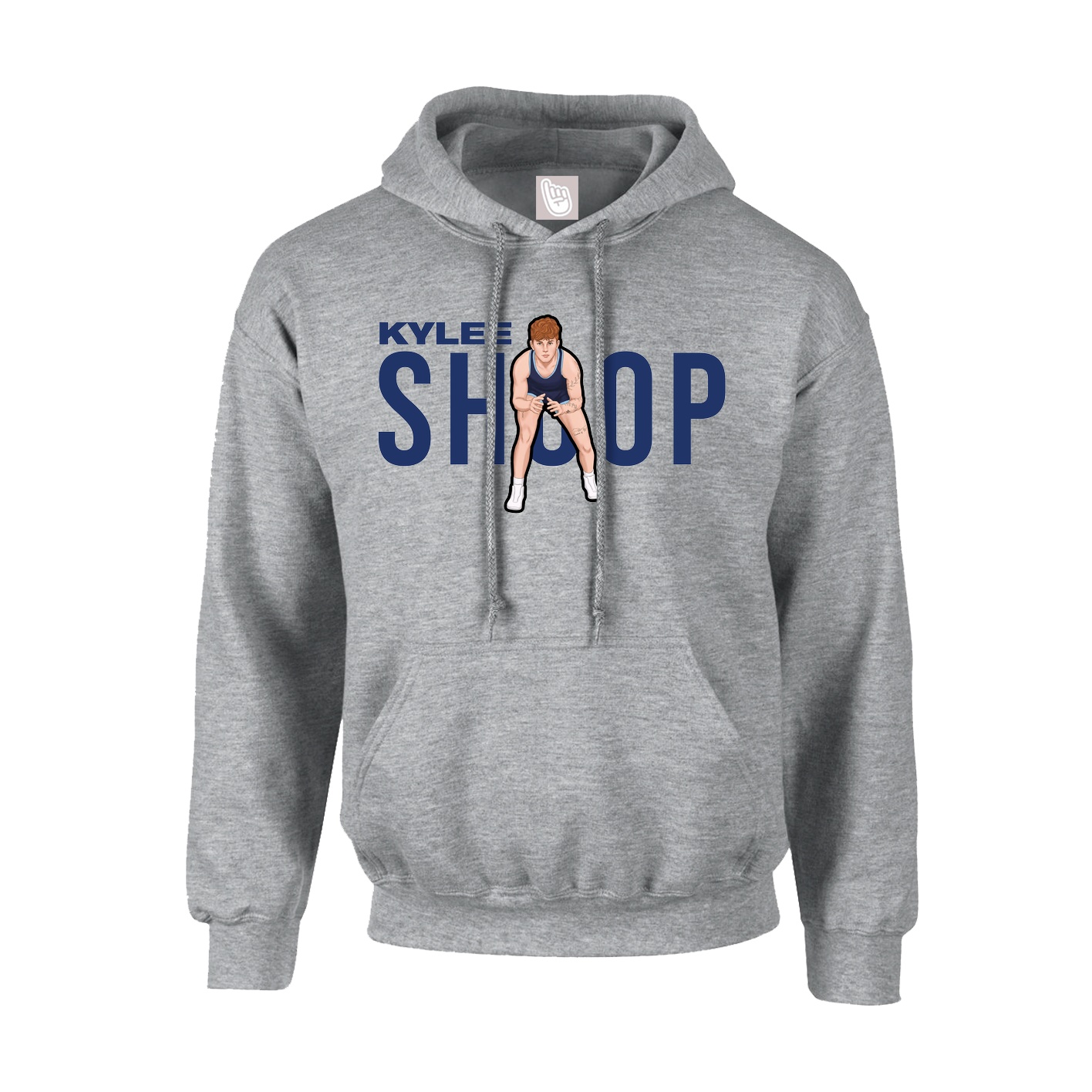Youth Hoodie — Player Name in Grey