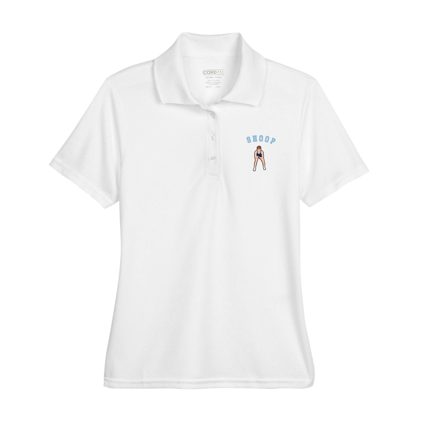 Womens Performance Polo — Shirsey Arch in White
