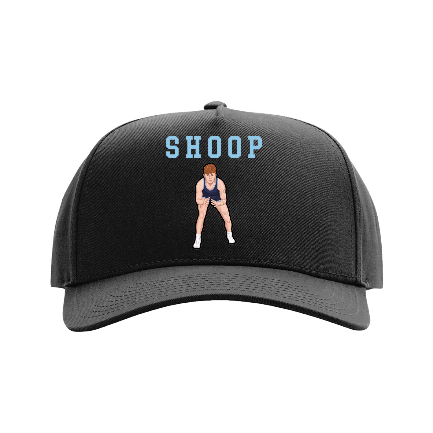 Full Fabric Five-Panel Champ Cap — Shirsey in Black