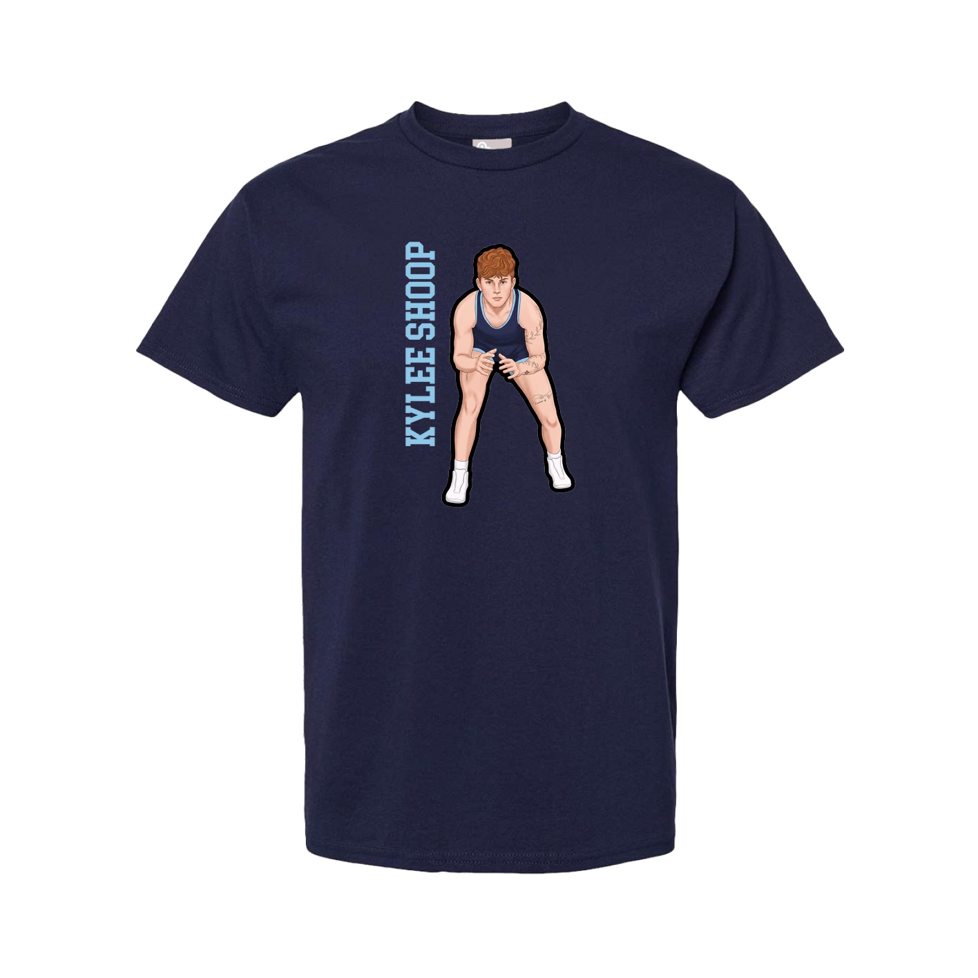 Tee — Name Vertical in Navy