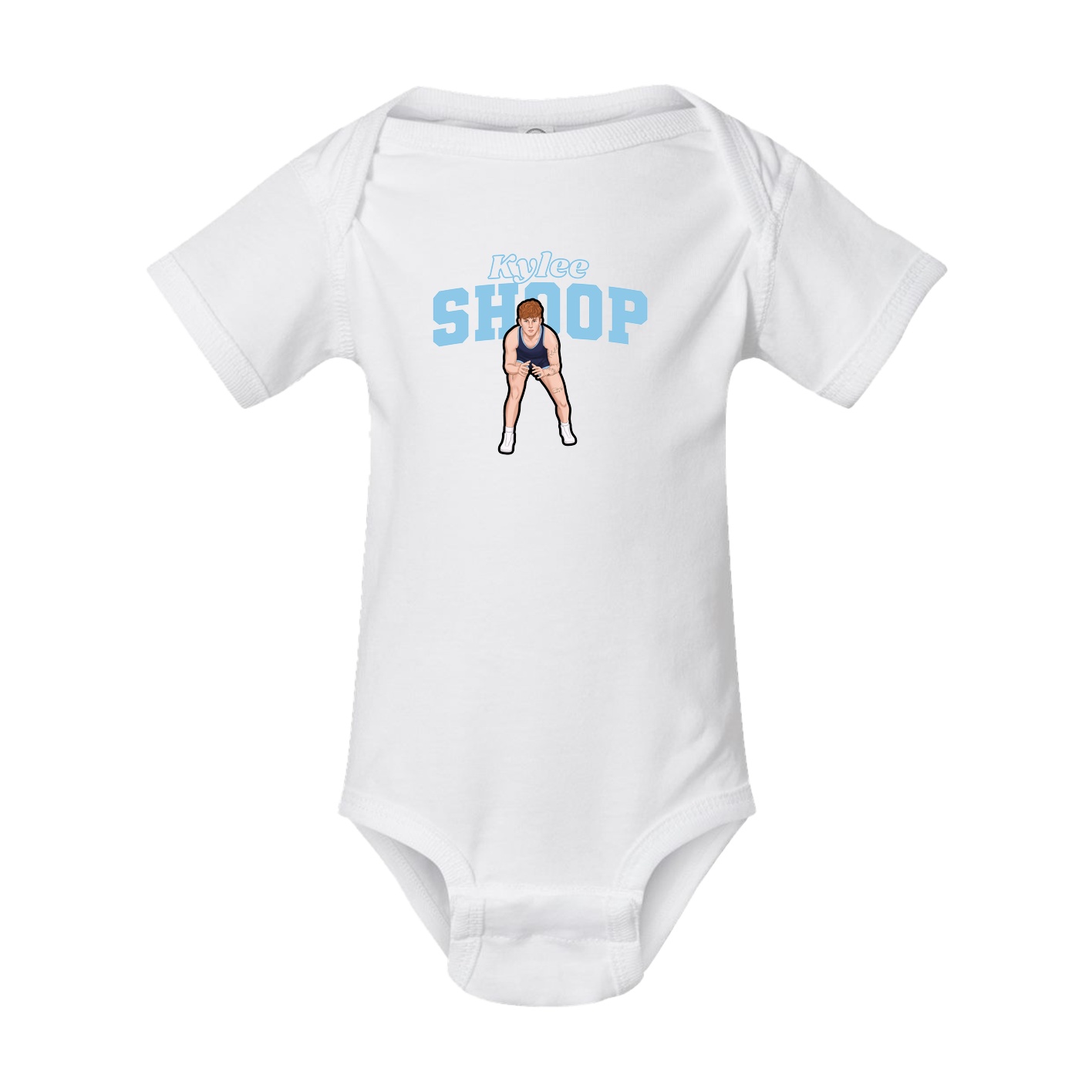 Baby Onesie — Name Arch in White