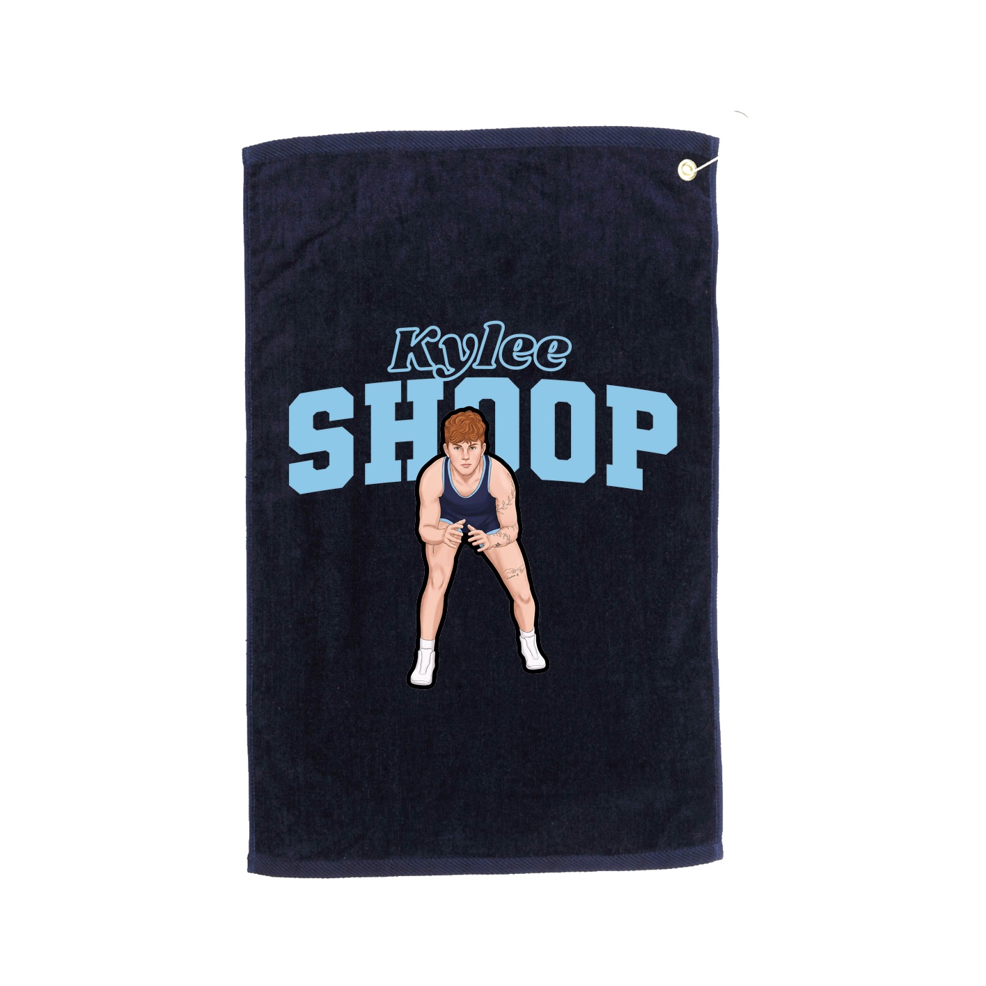 Golf Towel — Name Arch in Navy