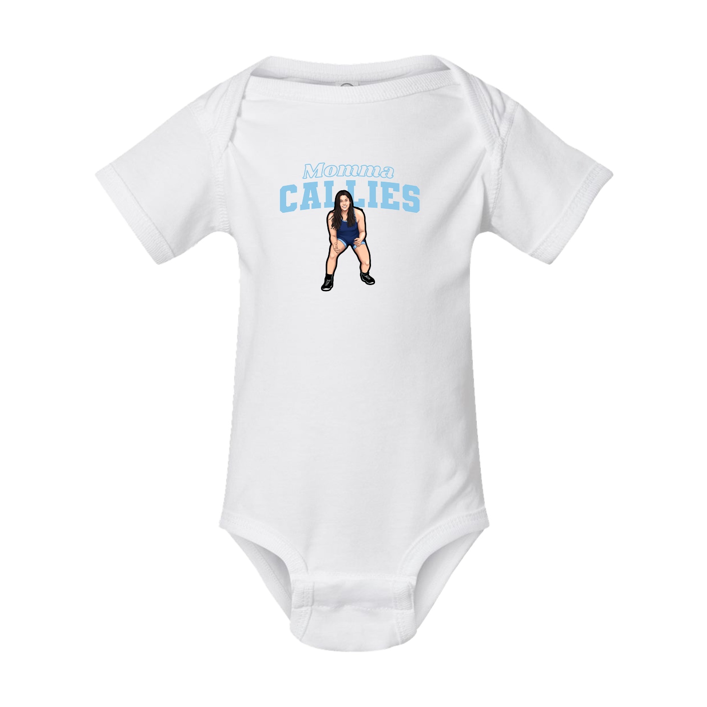 Baby Onesie — Mothers Day Block in White