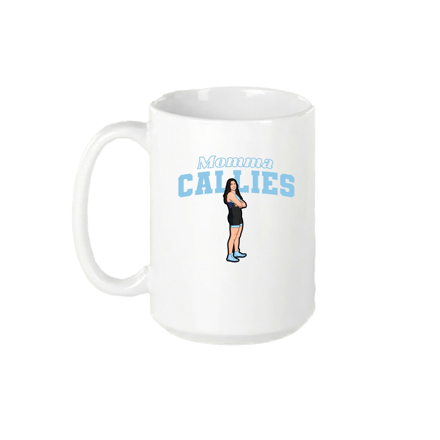 15oz Coffee Mug — Mothers Day Block in White