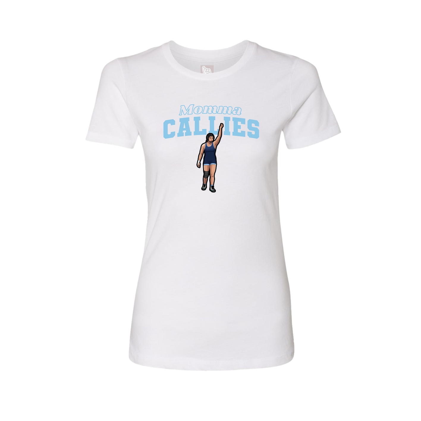 Womens Tee — Mothers Day Block in White