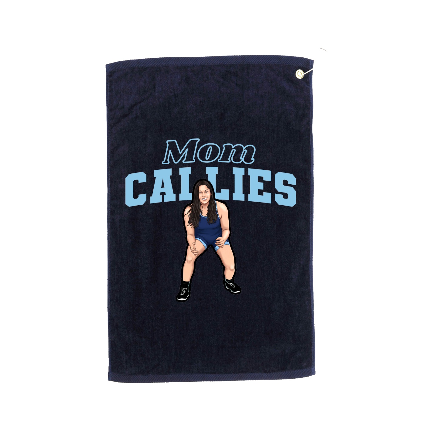 Golf Towel — Mothers Day Block in Navy