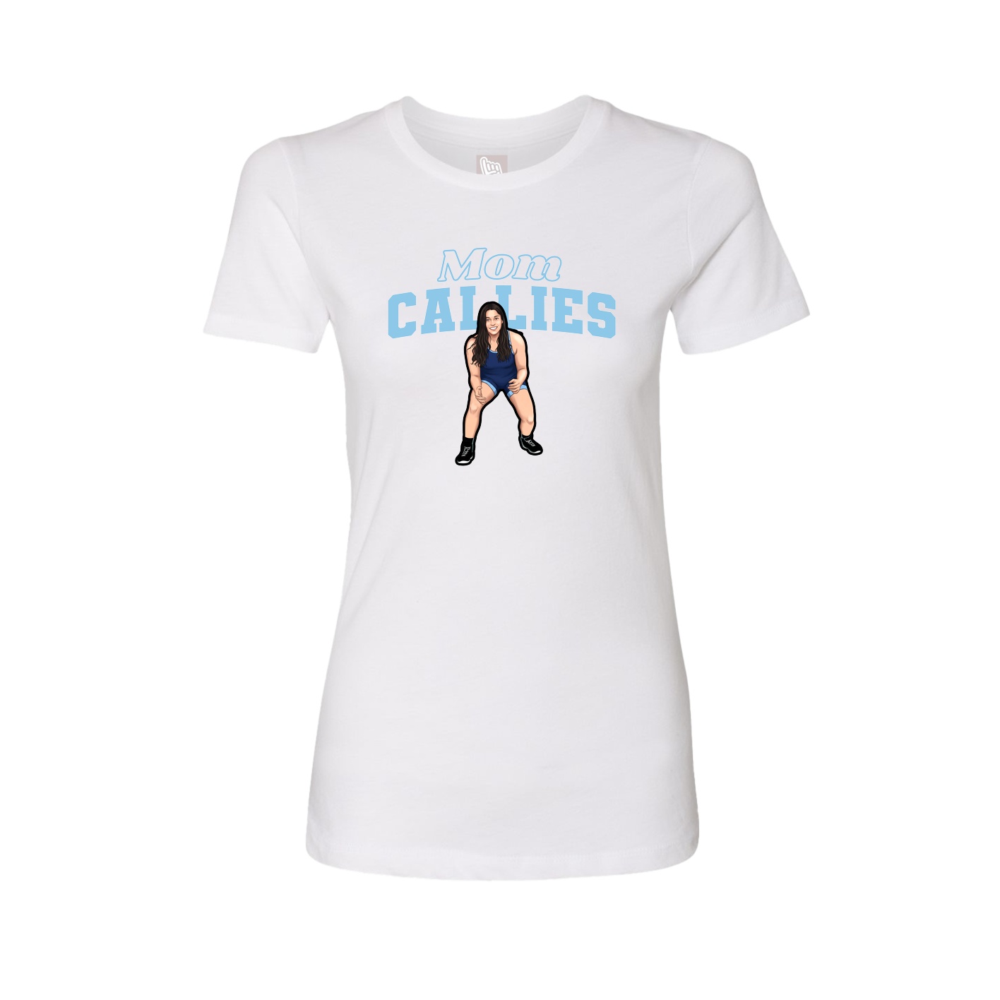 Womens Tee — Mothers Day Block in White