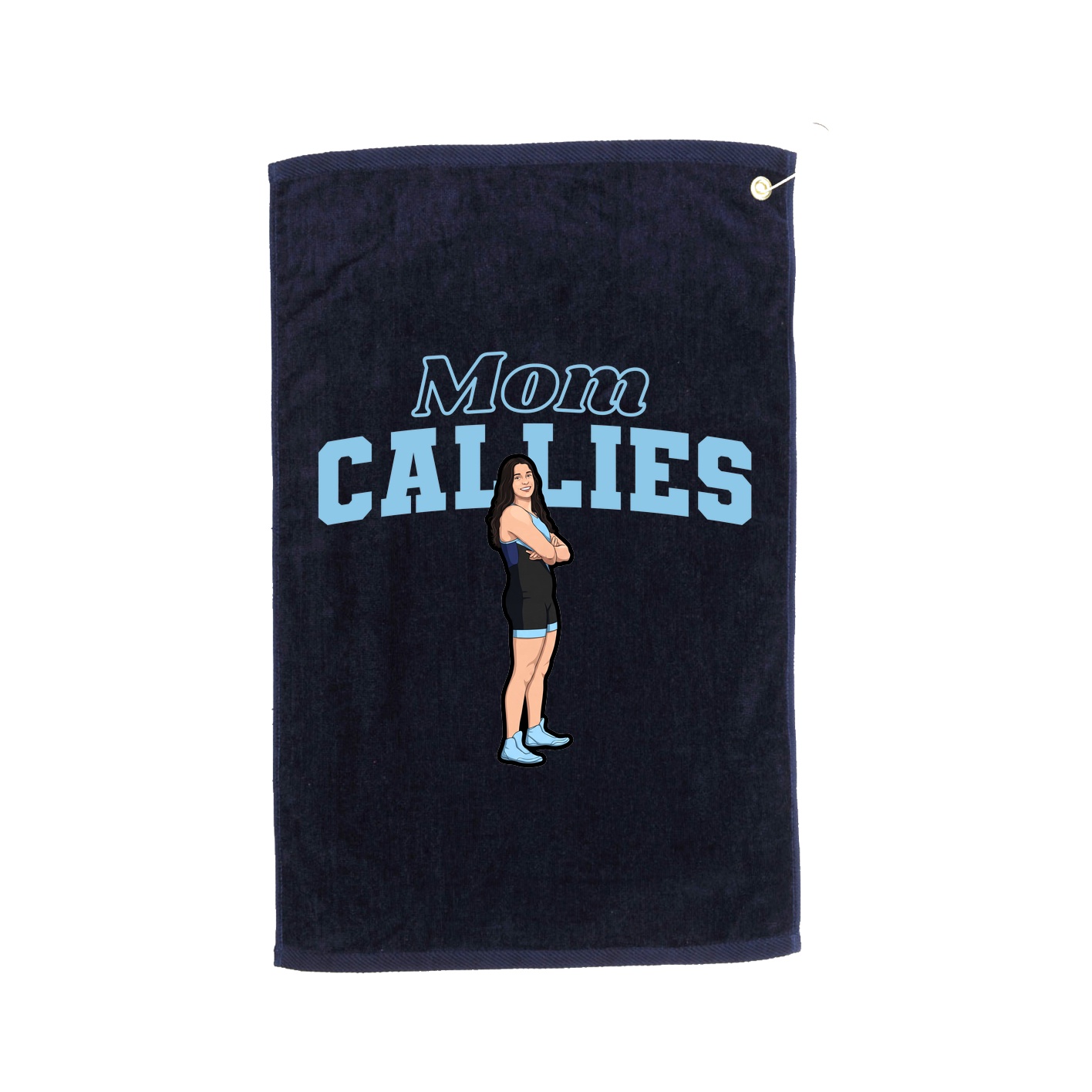 Golf Towel — Mothers Day Block in Navy