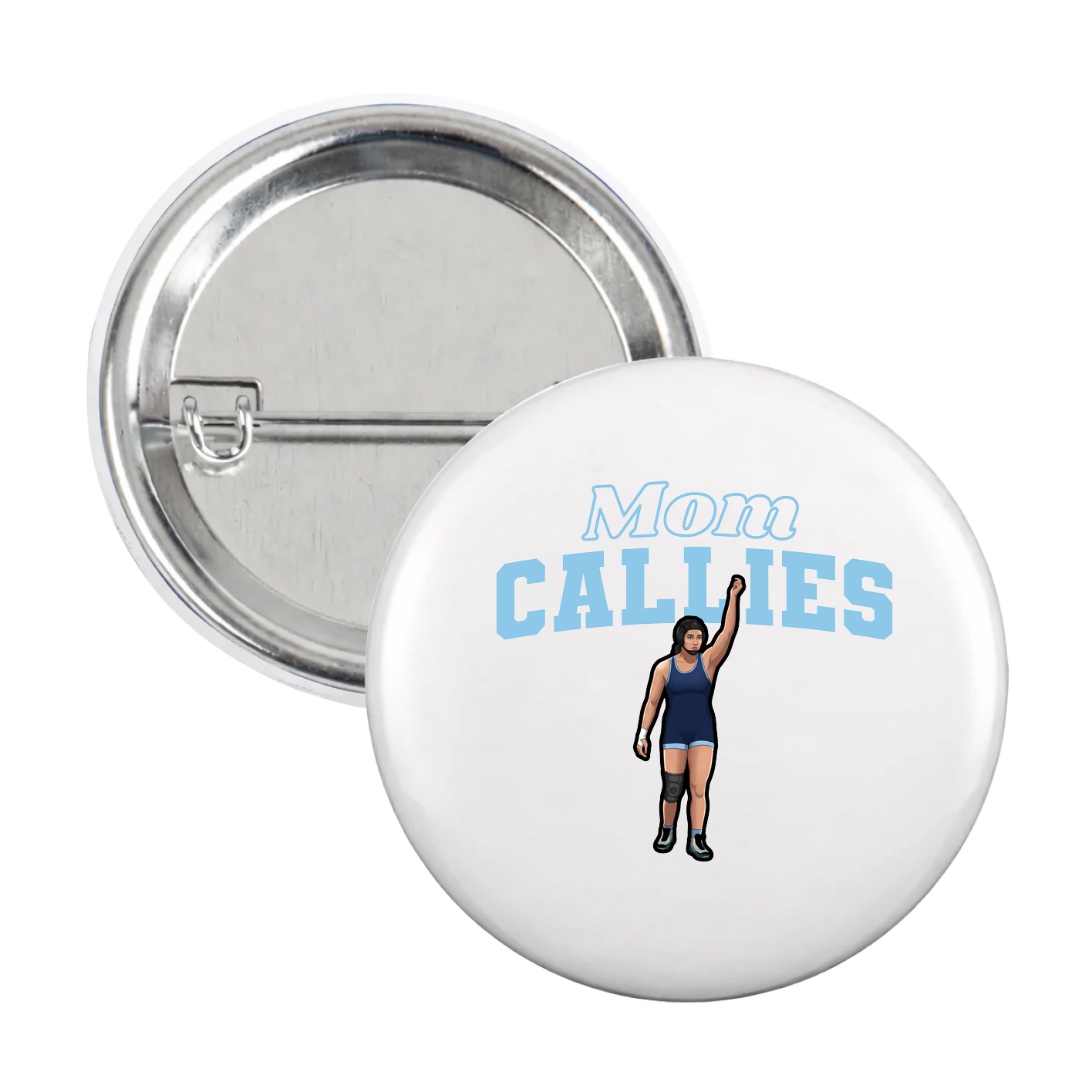 Game Day Button — Mothers Day Block in White