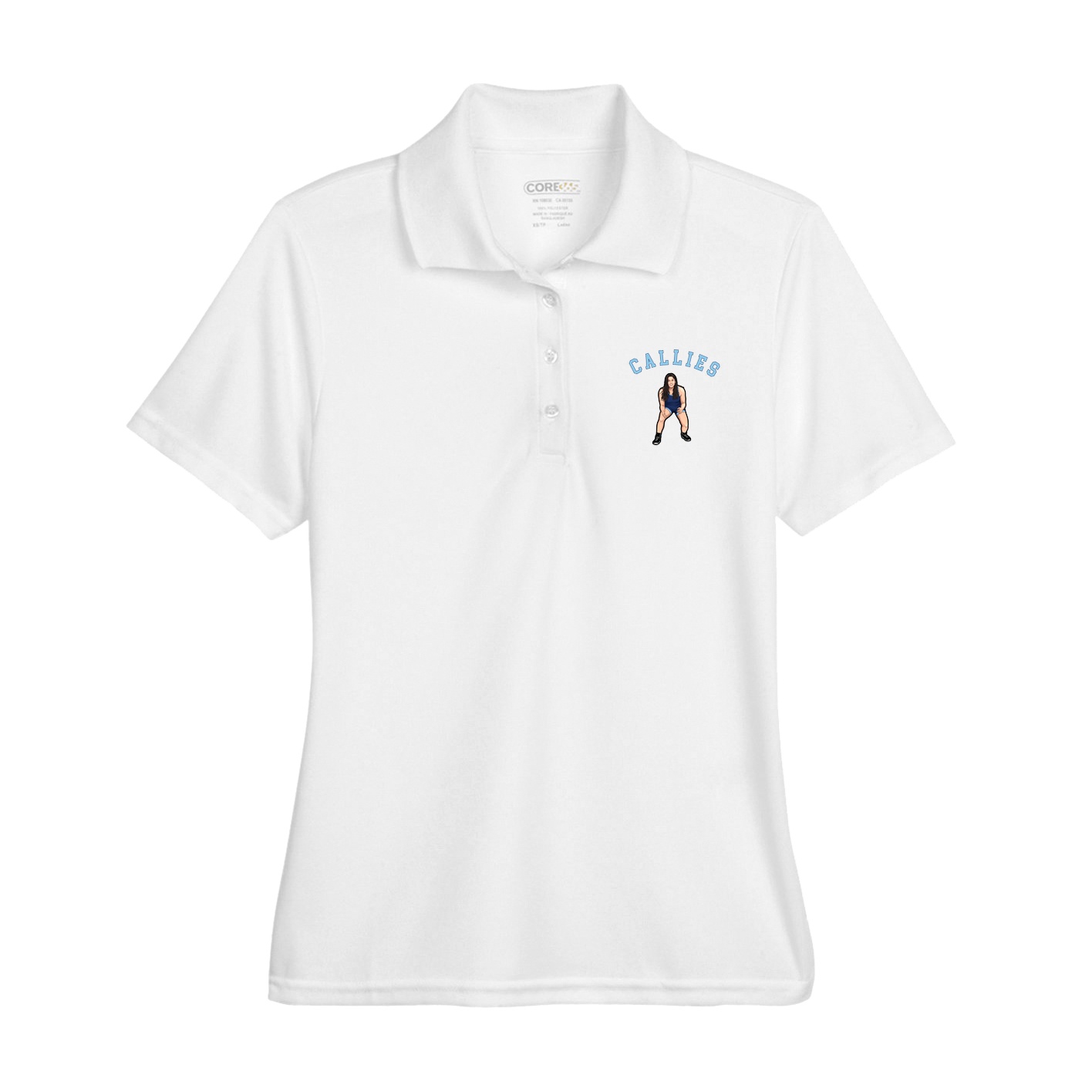 Womens Performance Polo — Shirsey Arch in White
