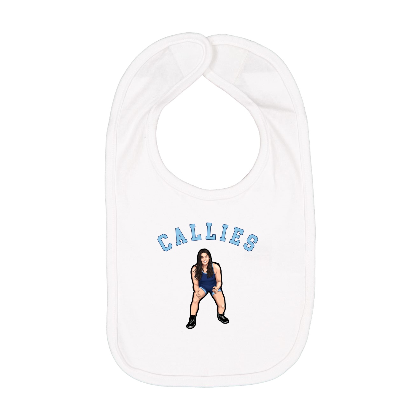 Infant Bib — Shirsey Arch in White