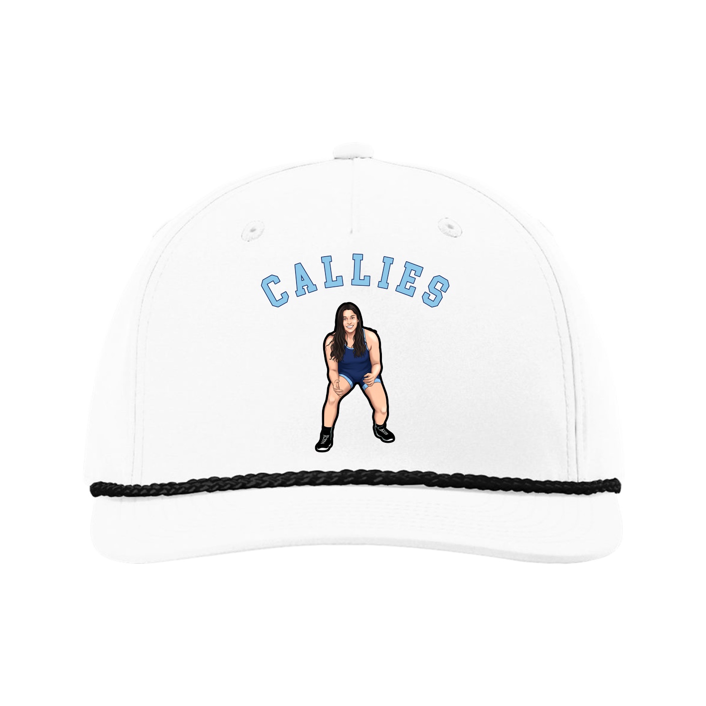 Five-Panel Classic Rope Cap — Shirsey Arch in White