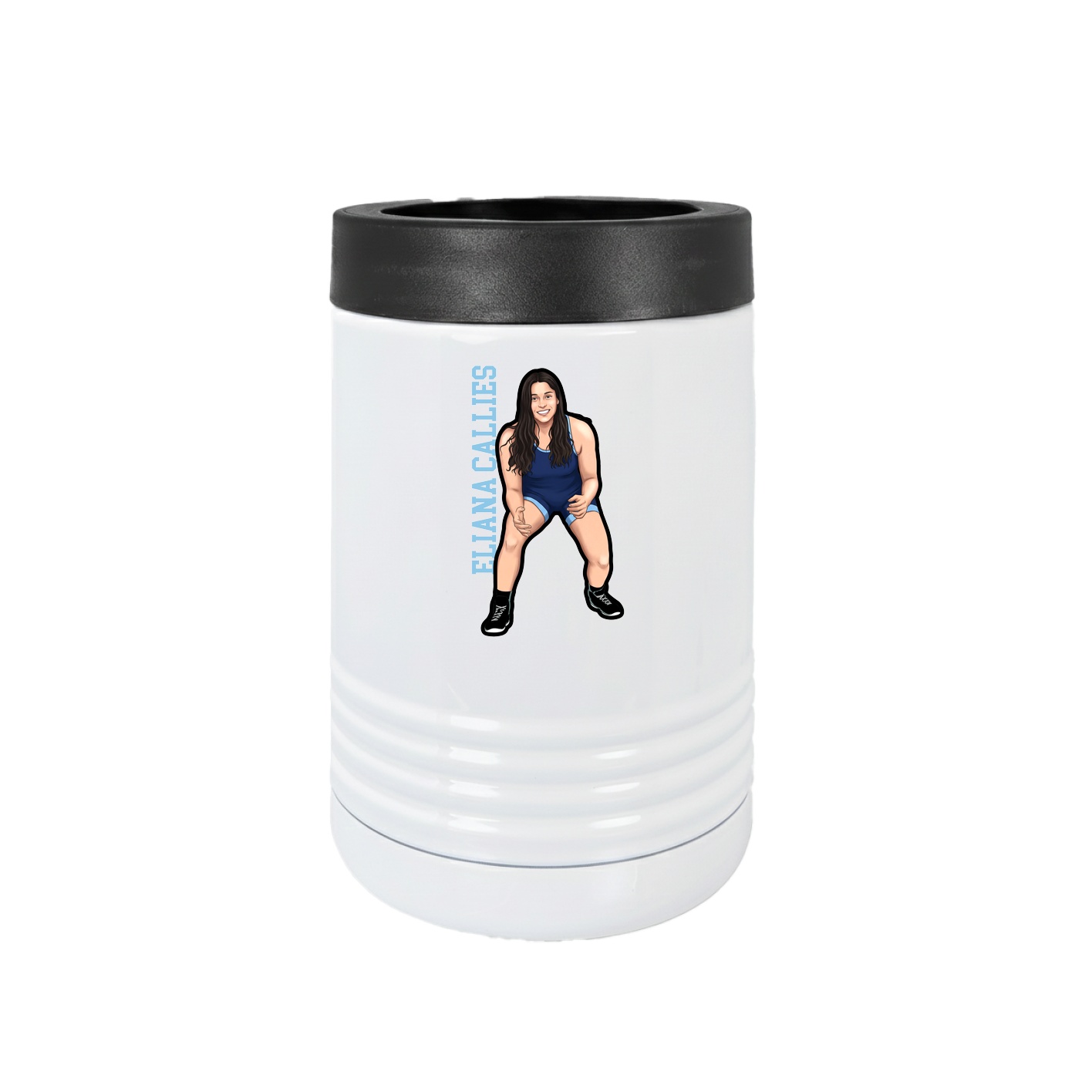 Beverage Holder — Name Vertical in White