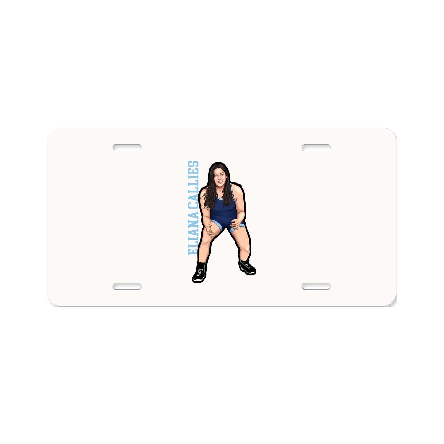 License Plate — Name Vertical in Classic