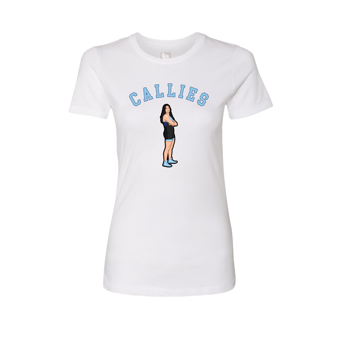 Fitted Women's Tee — Shirsey Arch in White