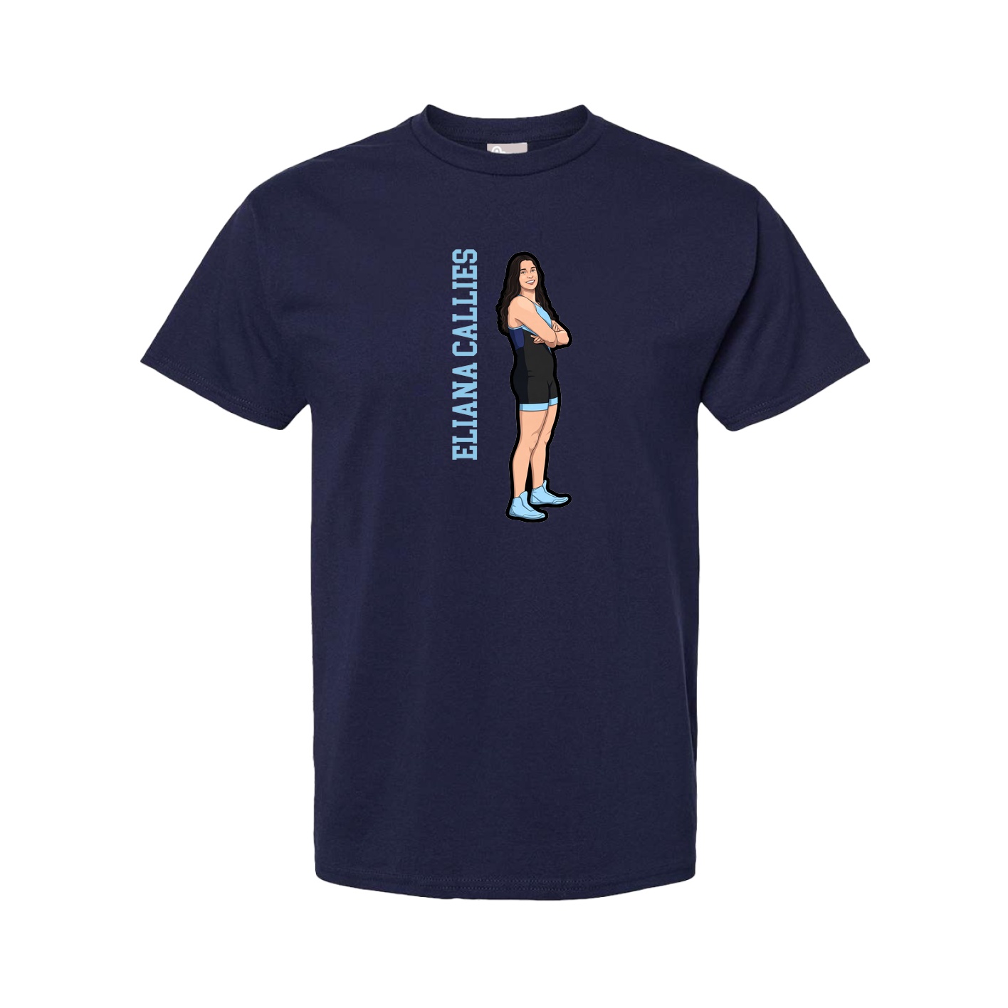 Tee — Name Vertical in Navy