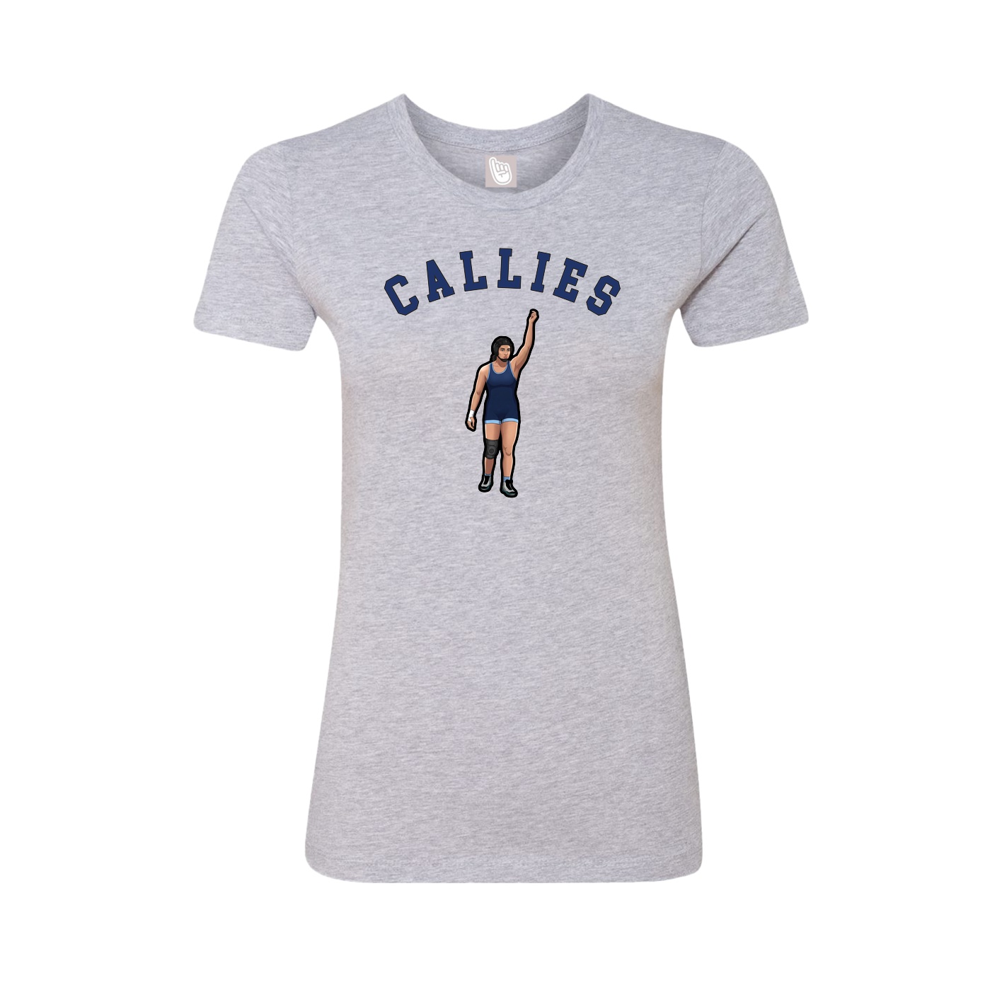 Fitted Women's Tee — Shirsey Arch in Grey