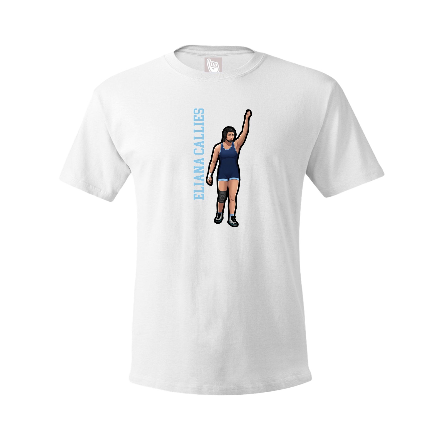 Youth Tee — Name Vertical in White