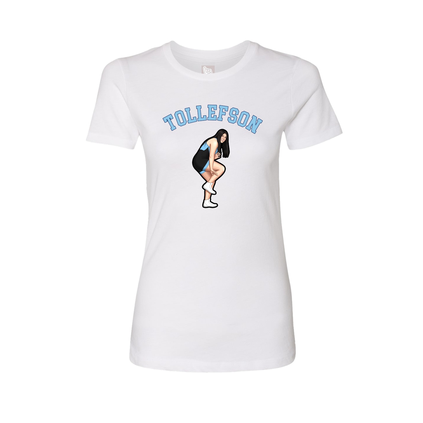 Fitted Women's Tee — Shirsey Arch in White