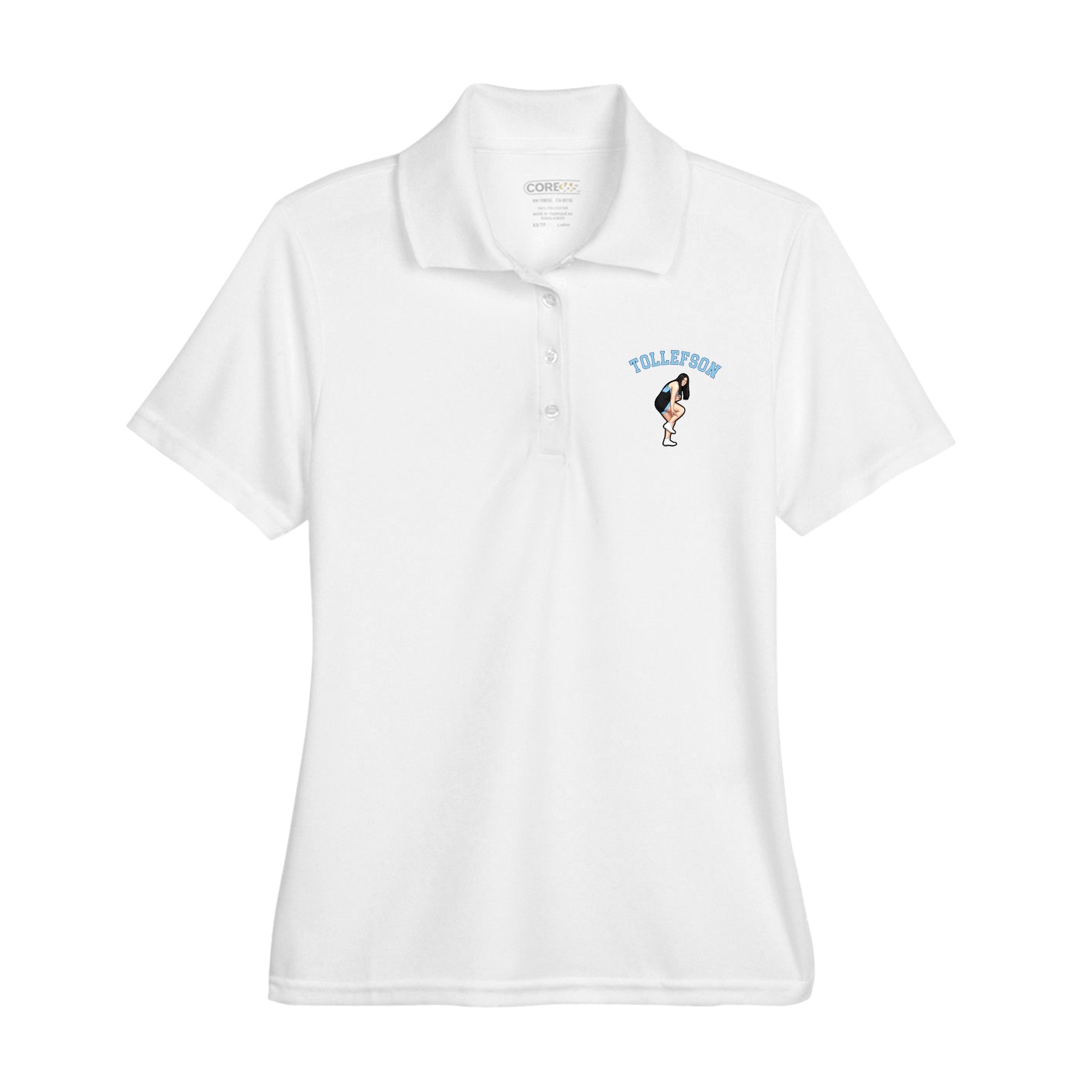 Womens Performance Polo — Shirsey Arch in White