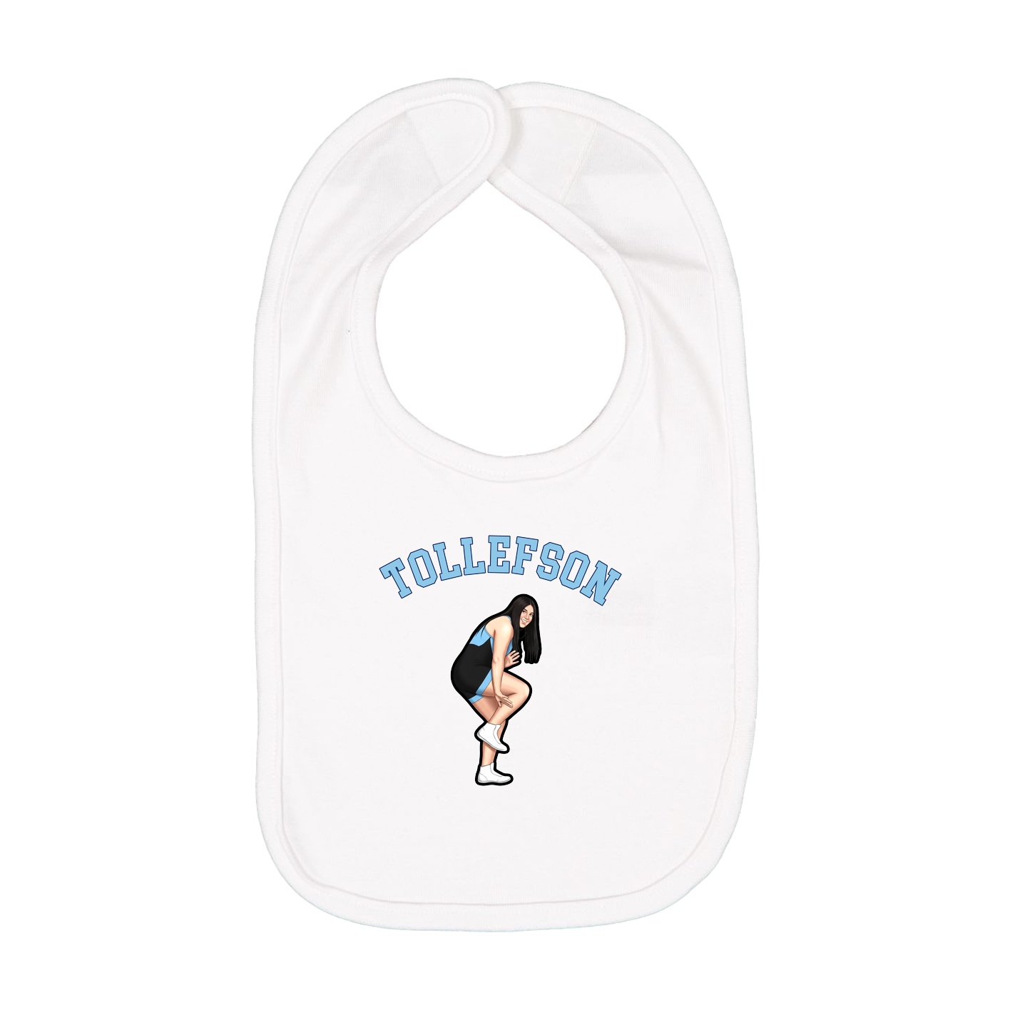 Infant Bib — Shirsey Arch in White