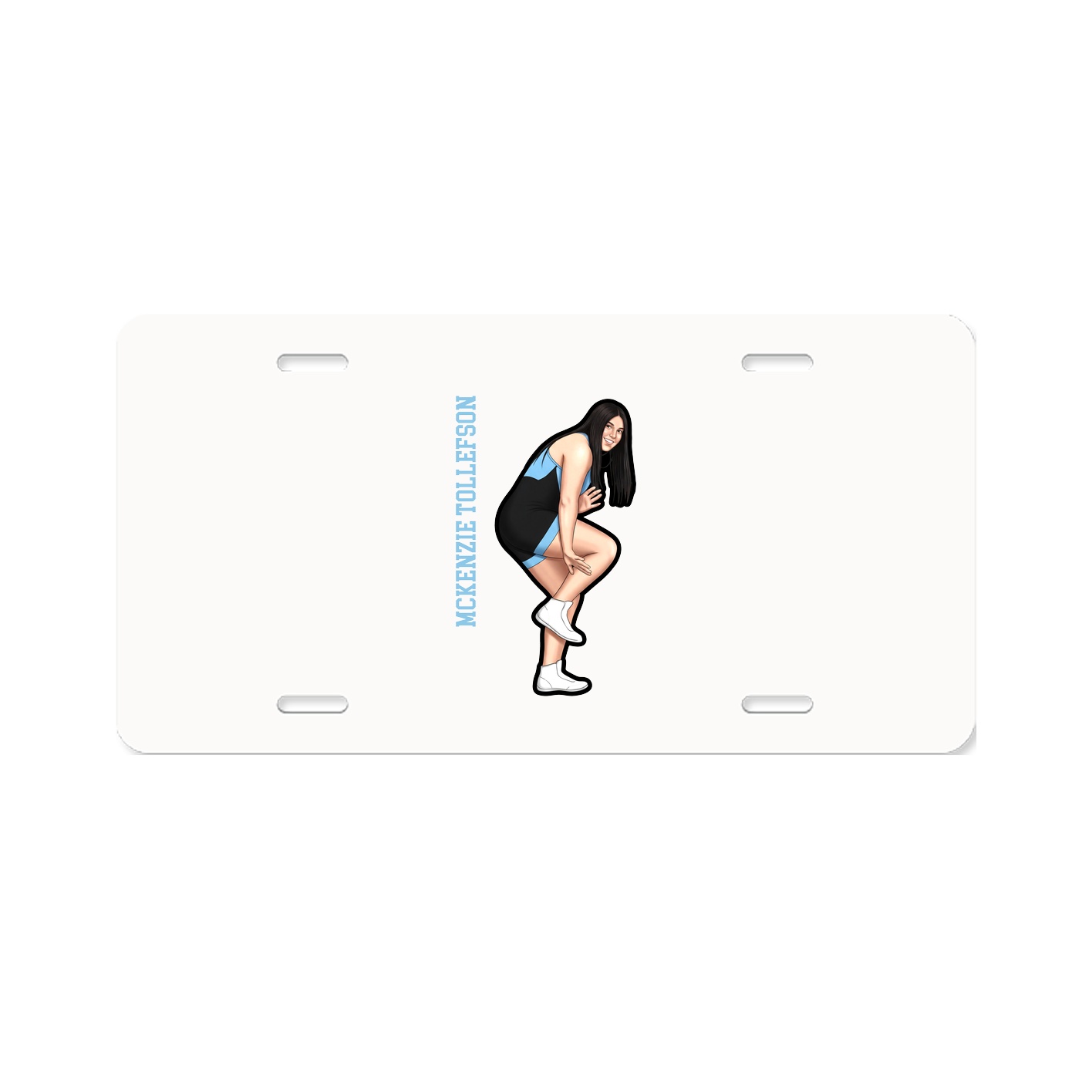 License Plate — Name Vertical in Classic
