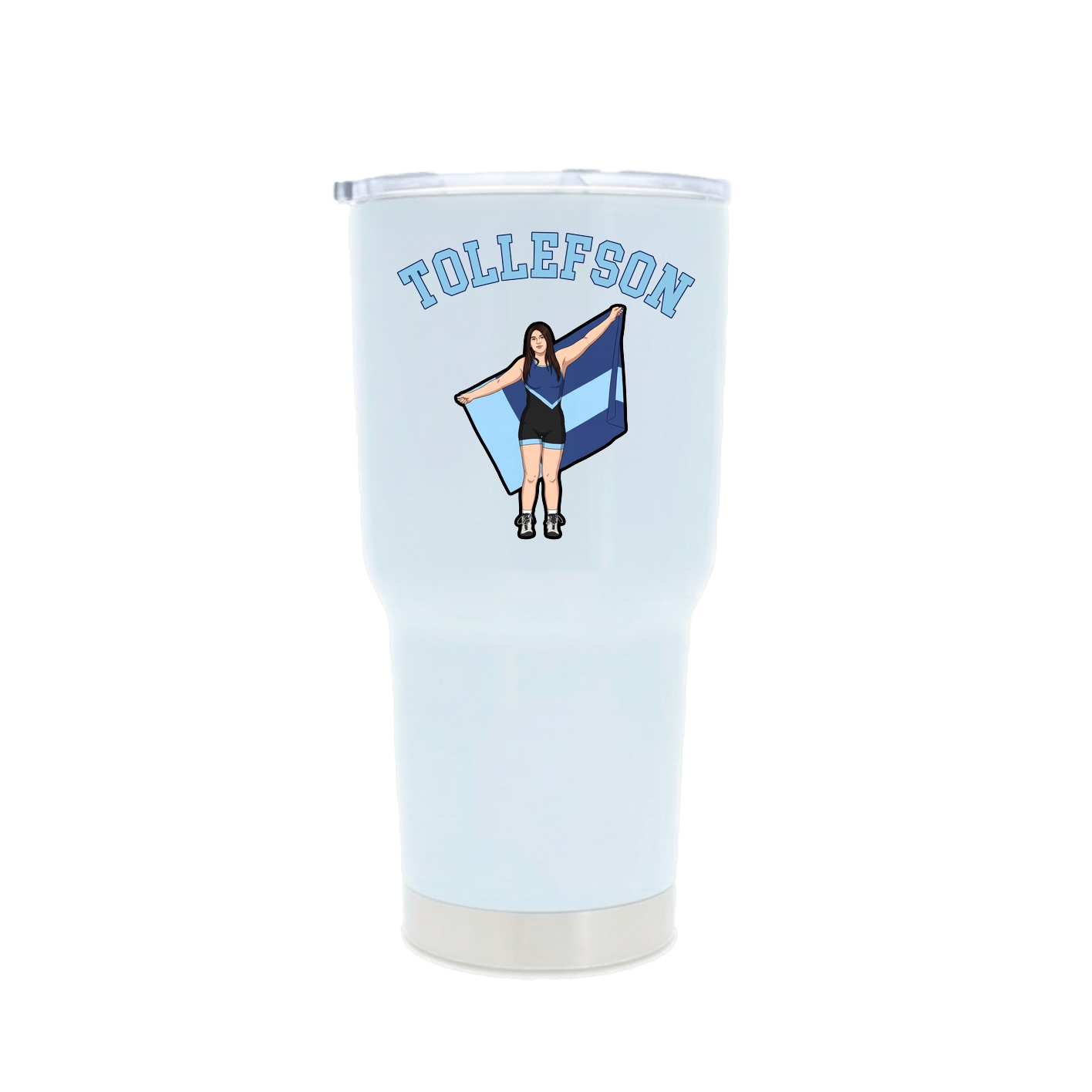 30oz Stainless Steel Tumbler — Shirsey Arch in White
