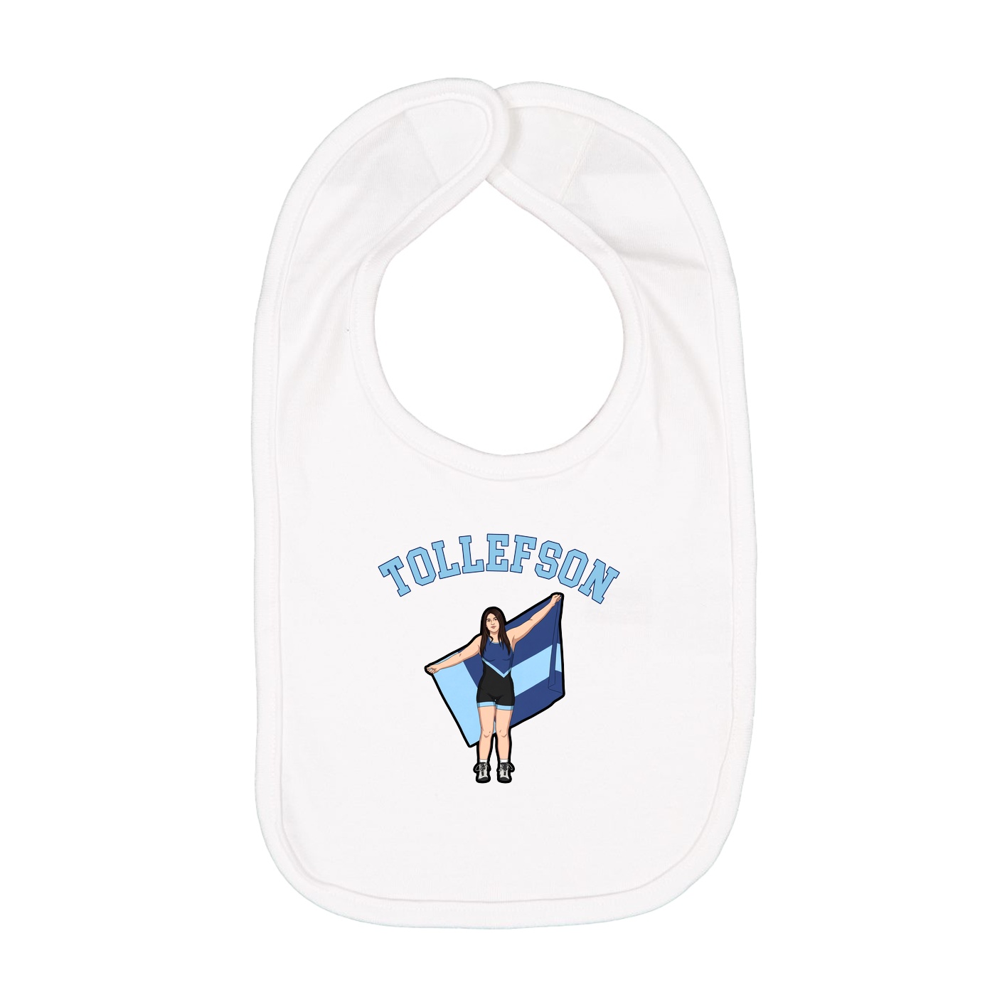 Infant Bib — Shirsey Arch in White