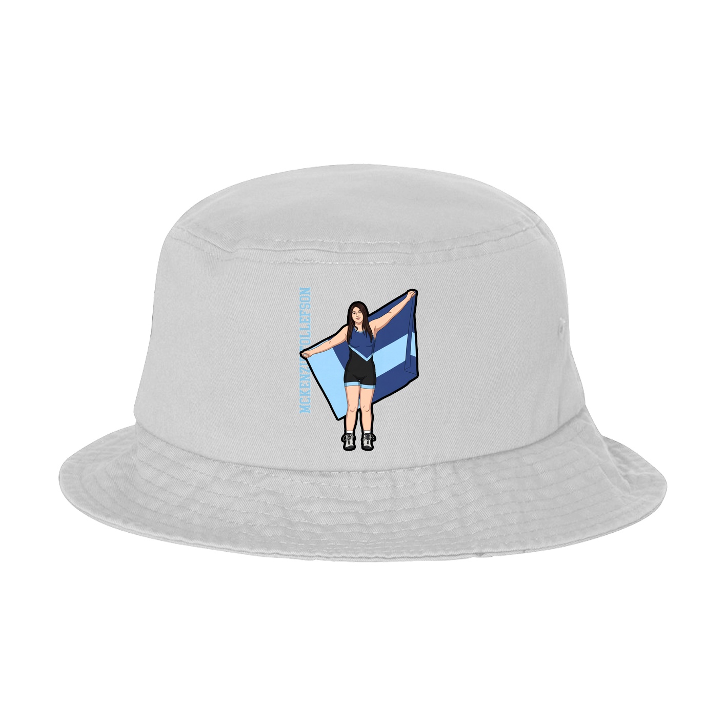Bucket Cap — Name Vertical in White