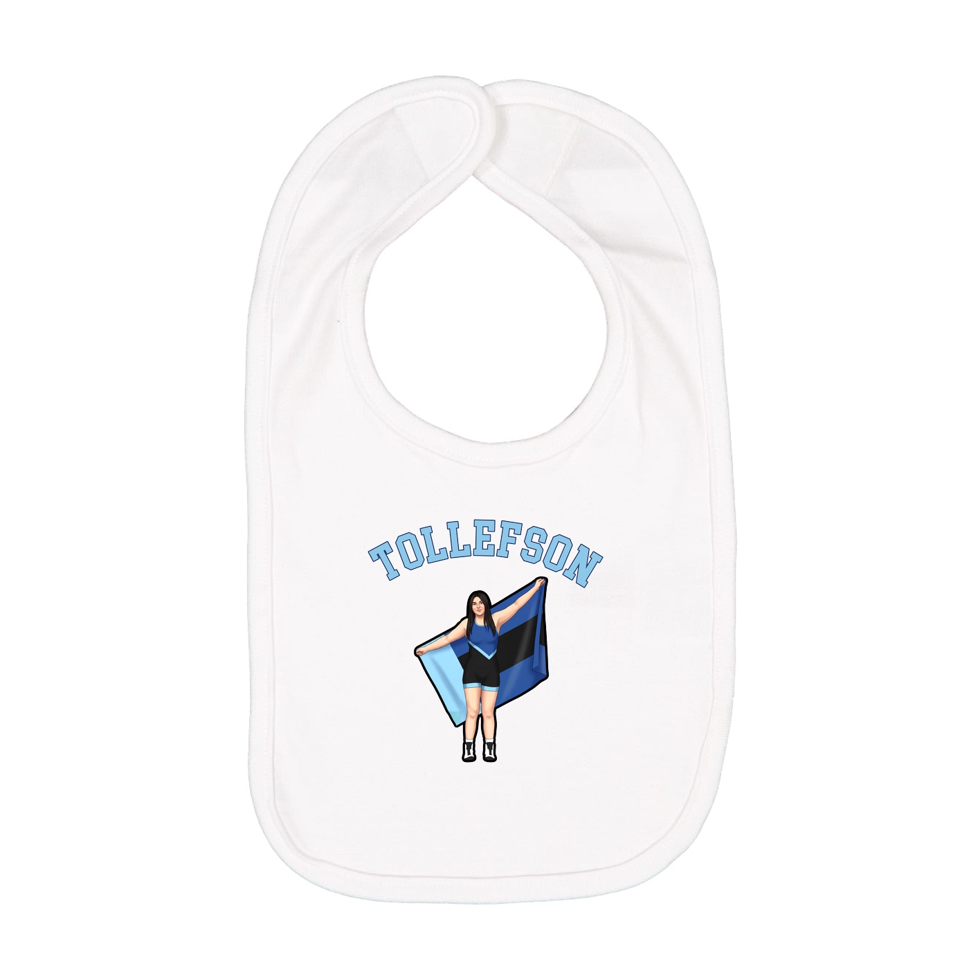 Infant Bib — Shirsey Arch in White