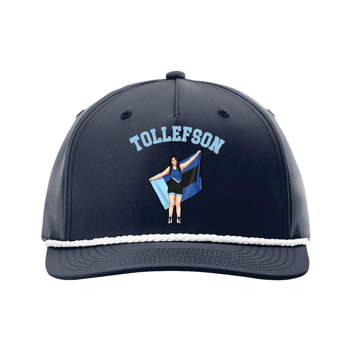 Five-Panel Classic Rope Cap — Shirsey Arch in Navy