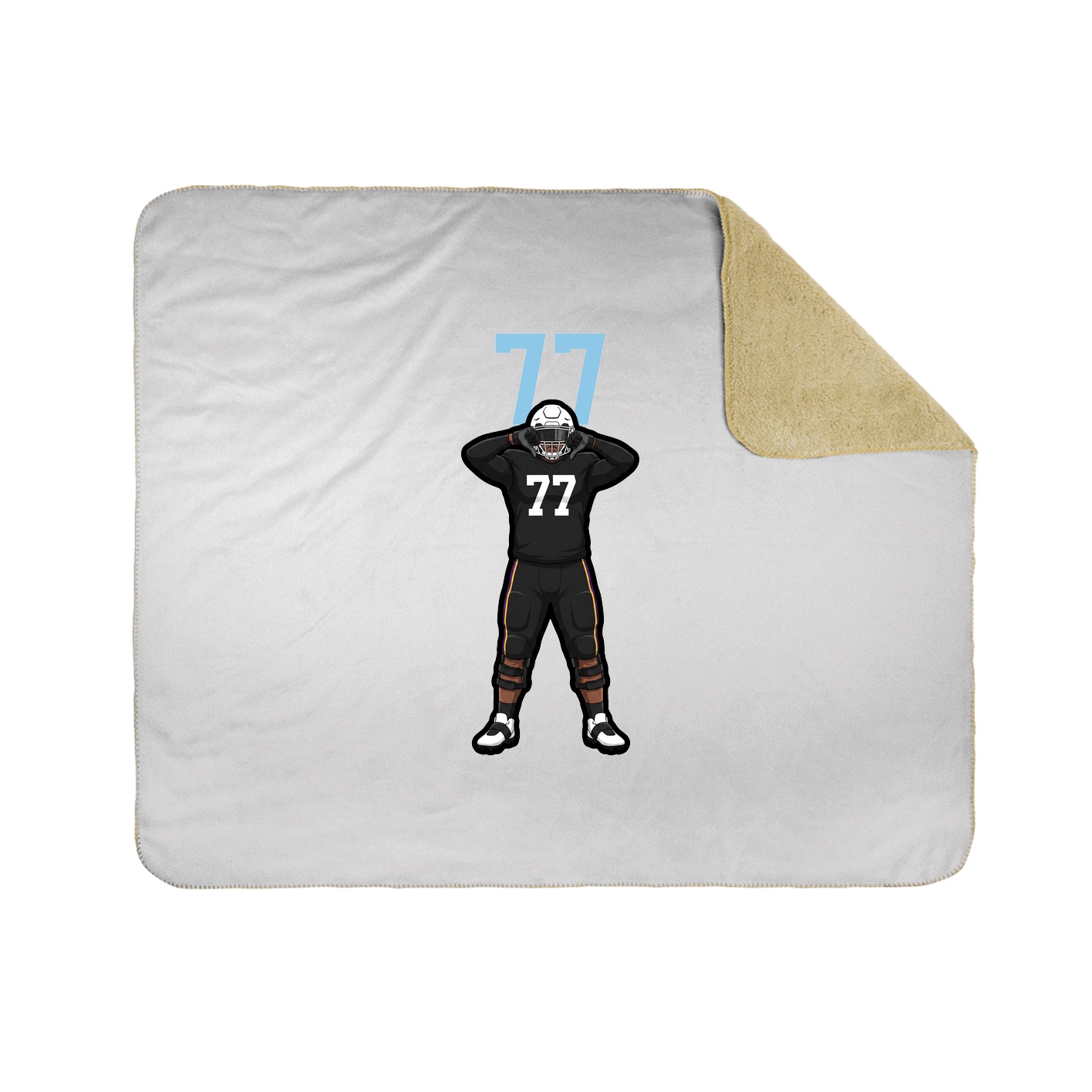 Throw Blanket — Number Top in White