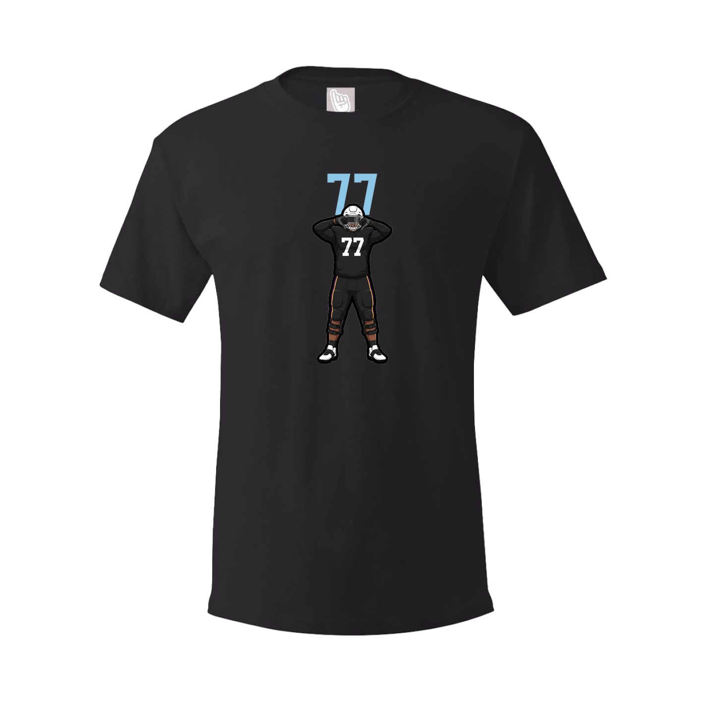Youth Tee — Number Top in Black