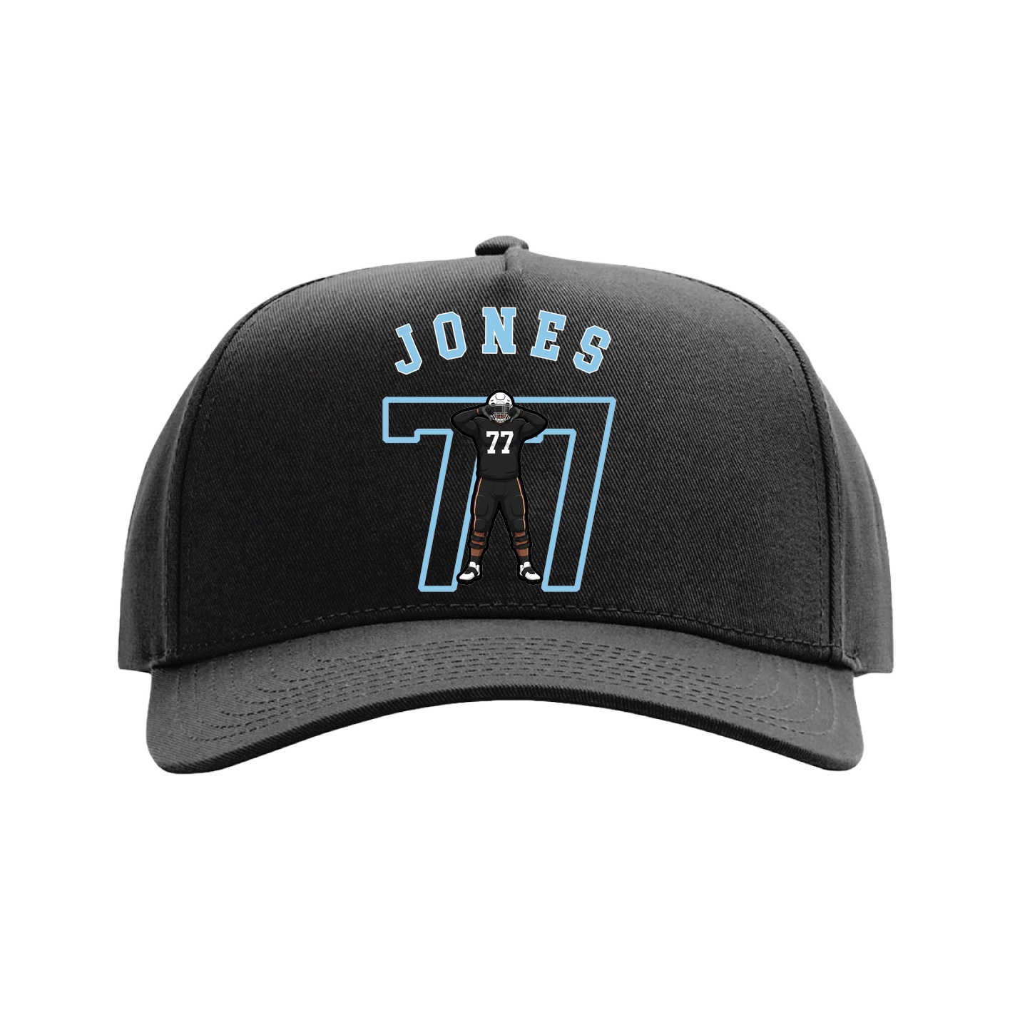 Full Fabric Five-Panel Champ Cap — Shirsey Arch in Black