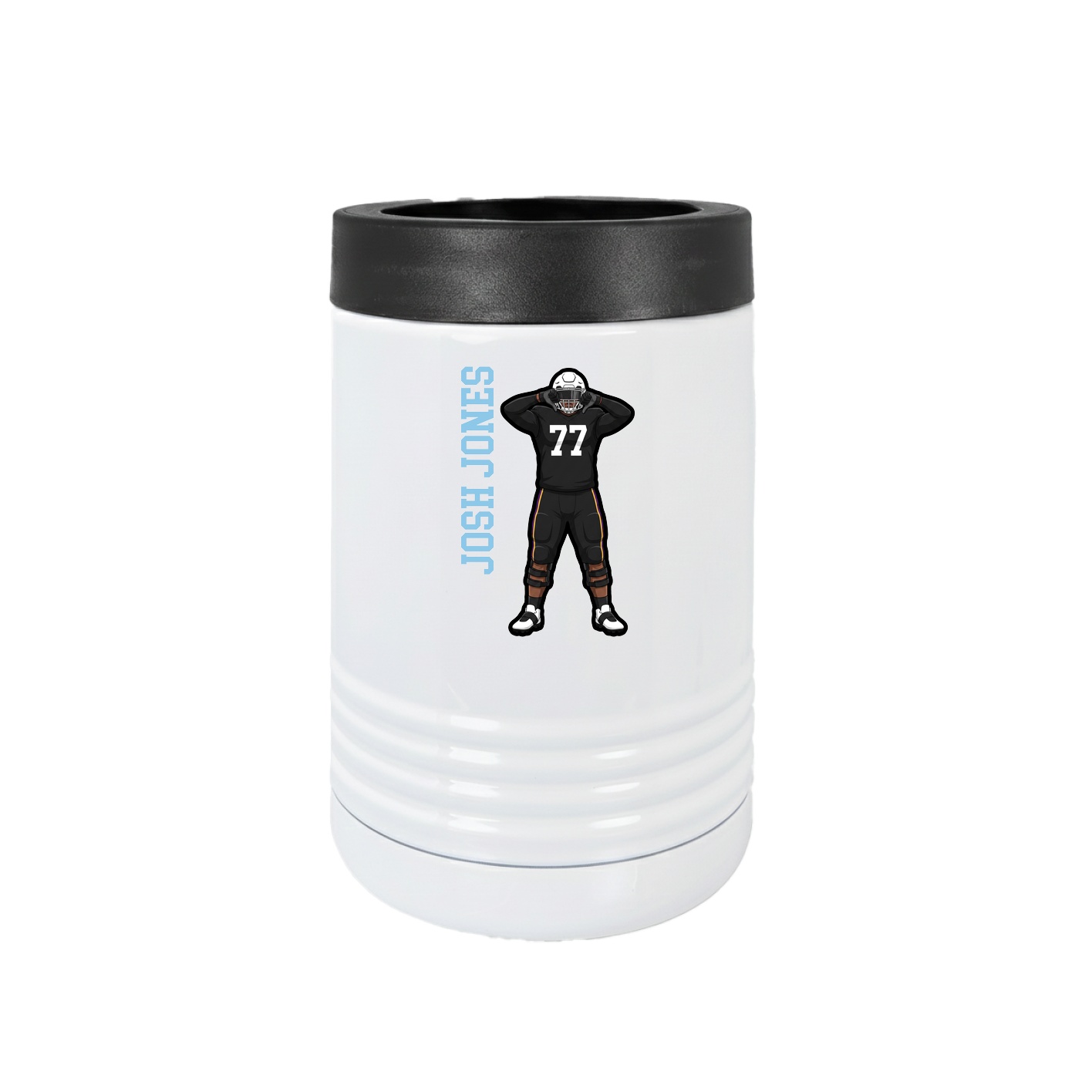 Beverage Holder — Name Vertical in White
