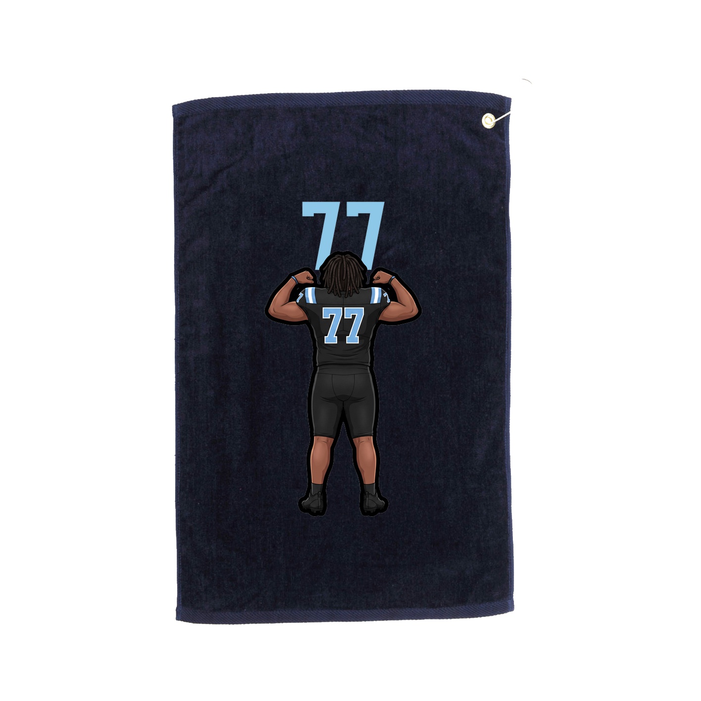 Golf Towel — Number Top in Navy