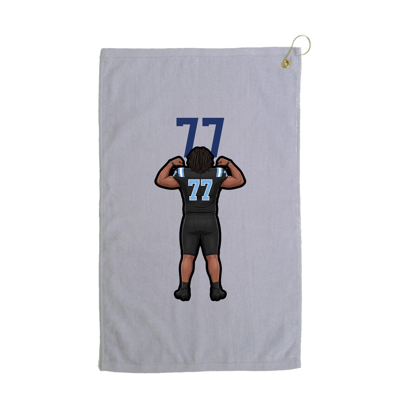 Golf Towel — Number Top in Grey
