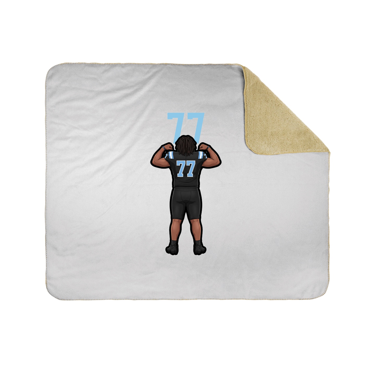 Throw Blanket — Number Top in White