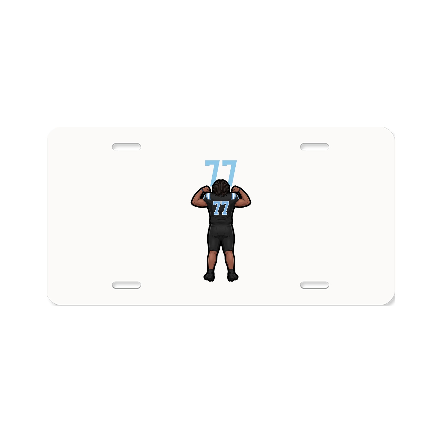 License Plate — Number Top in Classic